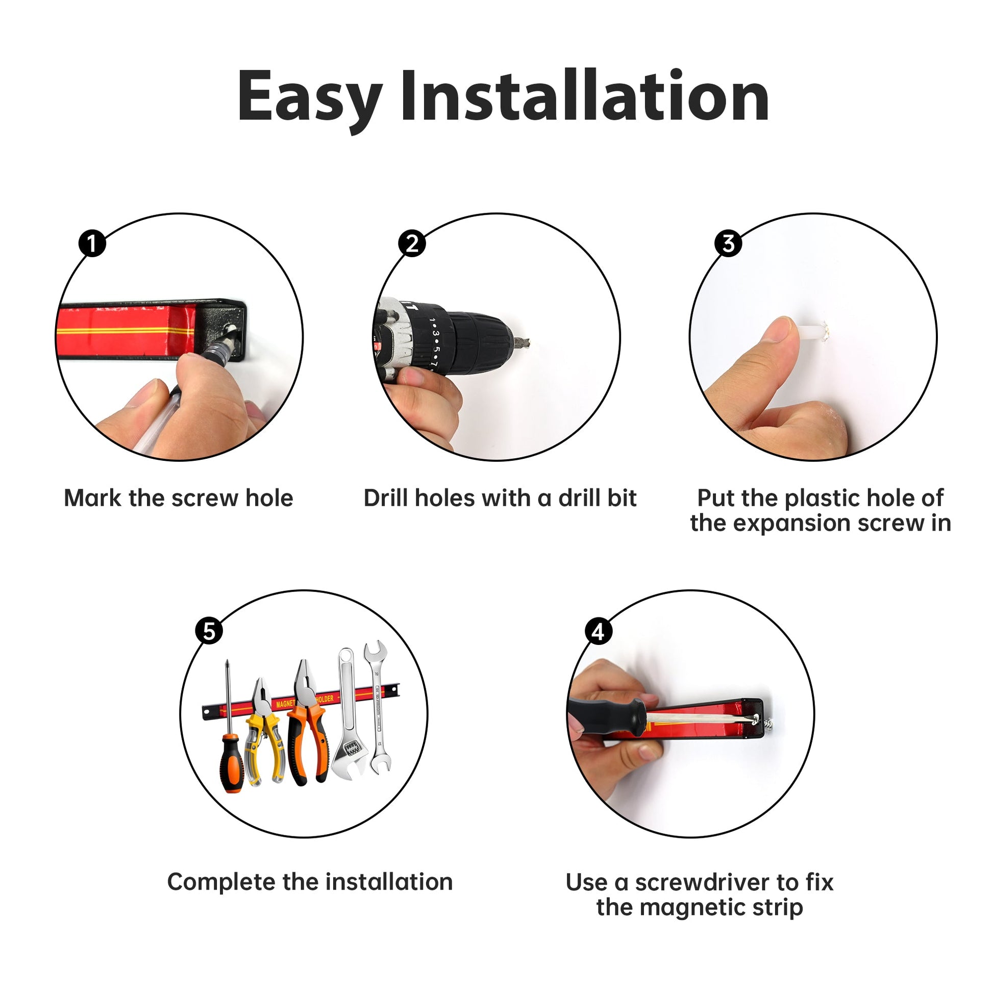 Heavy Duty Magnetic Tool Holder Bar 30cm – Wall Mount Tool Organizer Strip AMMTH30 - with | Sold by Uncle Wiener's Wholesale