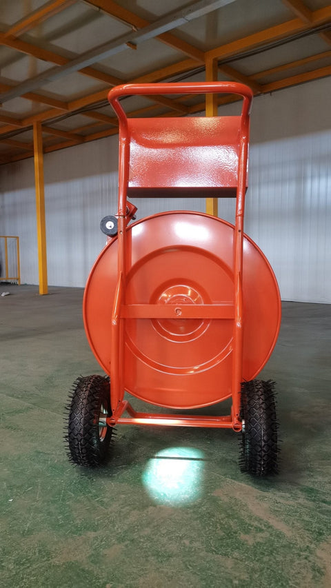 “Heavy-duty red strapping cart for warehouse use”

“Black industrial poly and steel banding cart with storage tray”