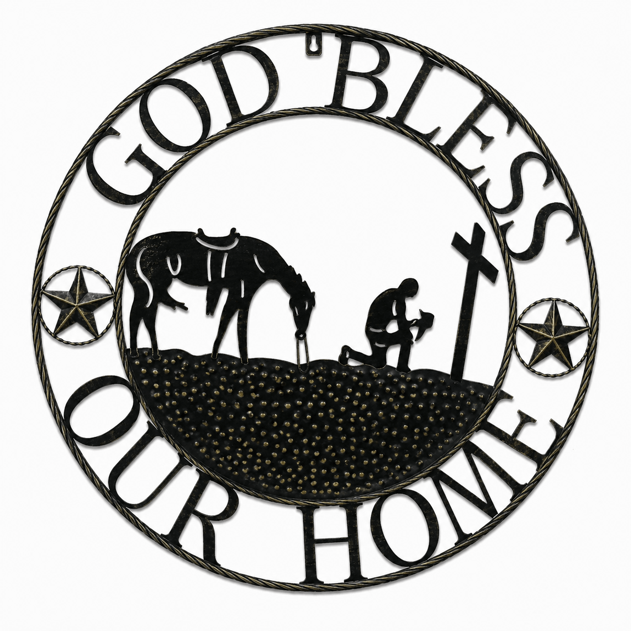 Heavy-Duty Powder-Coated Steel Wall Art Plaques – Tree of Life, Wildlife & Rustic Outdoor Garden Décor 36