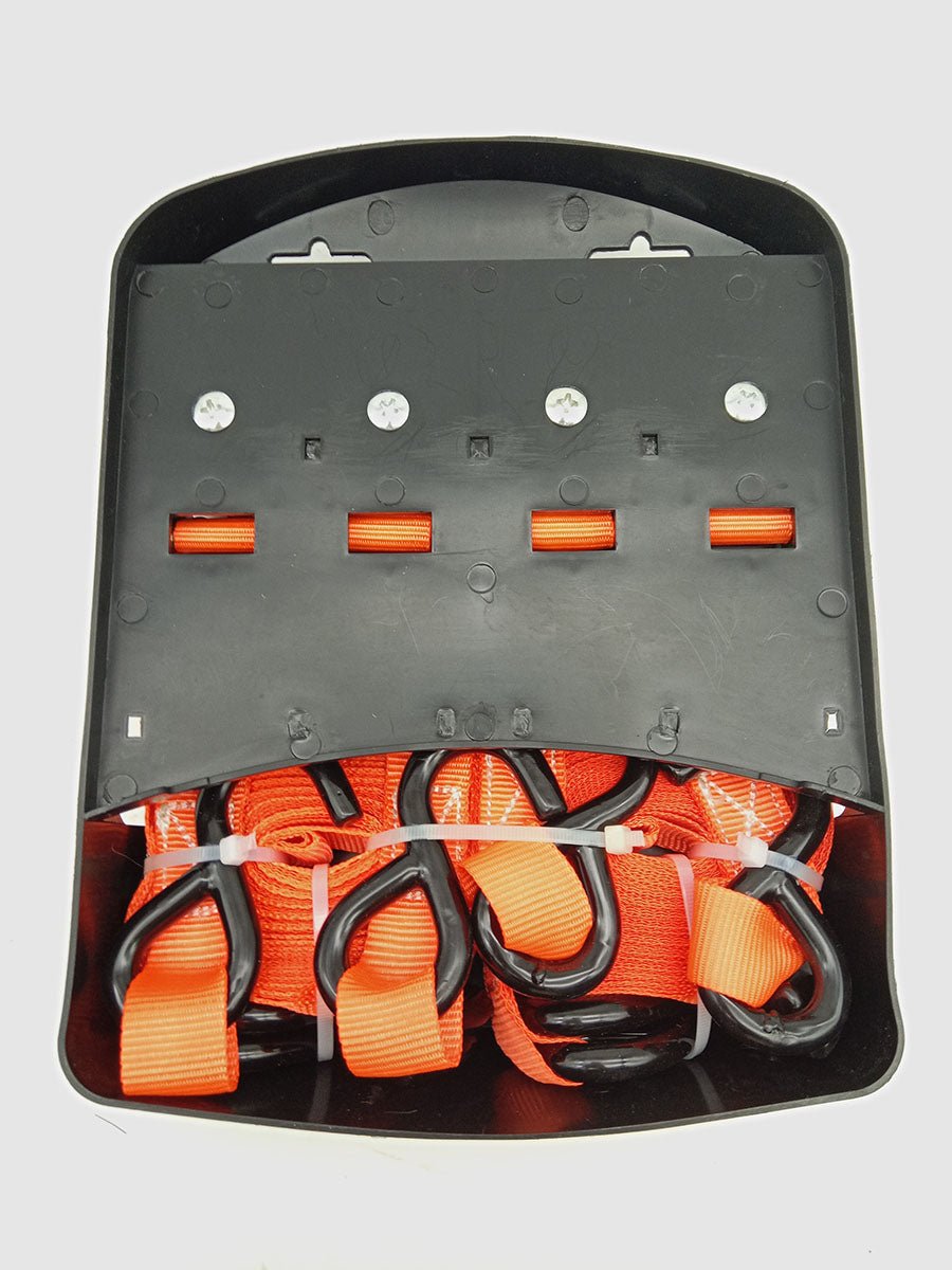 Heavy Duty Ratchet Tie Down Straps & Bungee Cord Set – 2Pc 1-1/4" × 16", 4Pc 1" × 15", 2Pc 1" × 10' with 16Pc Bungee Cords - with 4Pc 1" x 15' | Sold by Uncle Wiener's Wholesale