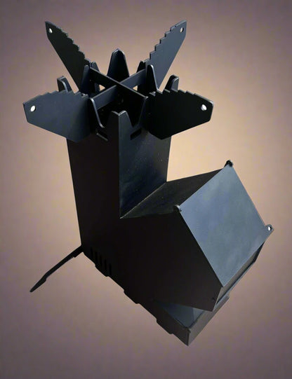 Heavy - Duty Rocket Stove for Outdoor Cooking & Camping BBQ – High Heat Wood - Fired Stove 2504031 - with | Sold by Uncle Wiener's Wholesale