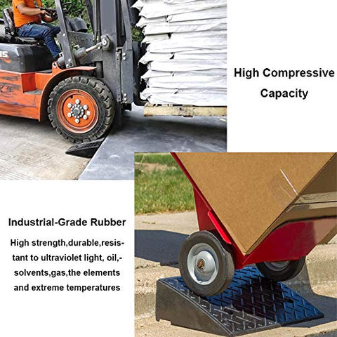 Heavy Duty Rubber Curb Ramp – 22,000 lbs Load Capacity | Container & Driveway Ramp for RVs, Loading Docks Curbs | R40301& - with 1 | Sold by Uncle Wiener's Wholesale