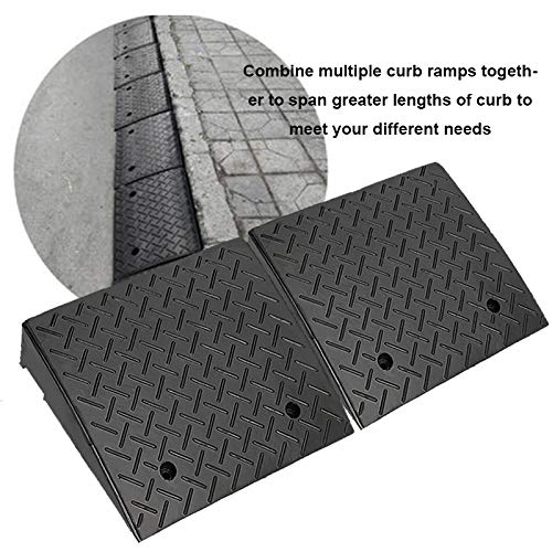 Heavy Duty Rubber Curb Ramp – 22,000 lbs Load Capacity | Container & Driveway Ramp for RVs, Loading Docks Curbs | R40301& - with 1 | Sold by Uncle Wiener's Wholesale
