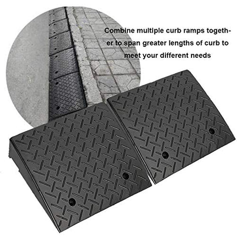 Heavy Duty Rubber Curb Ramp – 22,000 lbs Load Capacity | Container & Driveway Ramp for RVs, Loading Docks Curbs | R40301& - with 1 | Sold by Uncle Wiener's Wholesale