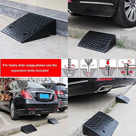 Heavy Duty Rubber Curb Ramp – 22,000 lbs Load Capacity | Container & Driveway Ramp for RVs, Loading Docks Curbs | R40301& - with 1 | Sold by Uncle Wiener's Wholesale