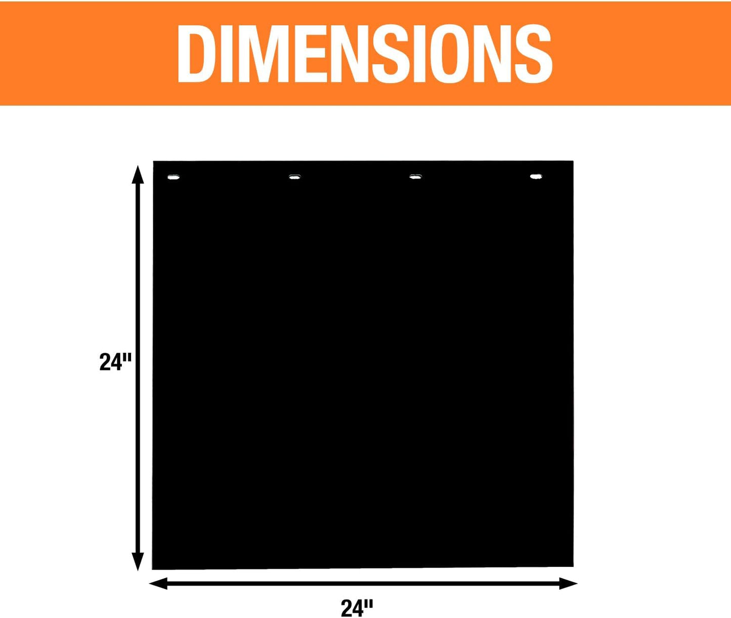 Heavy Duty Rubber Mud Guards – 24"x24", 24"x30", 24"x36" – Truck & Trailer Splash Guards - with 24" x 24" | Sold by Uncle Wiener's Wholesale