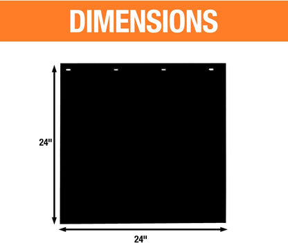 Heavy Duty Rubber Mud Guards – 24"x24", 24"x30", 24"x36" – Truck & Trailer Splash Guards - with 24" x 24" | Sold by Uncle Wiener's Wholesale