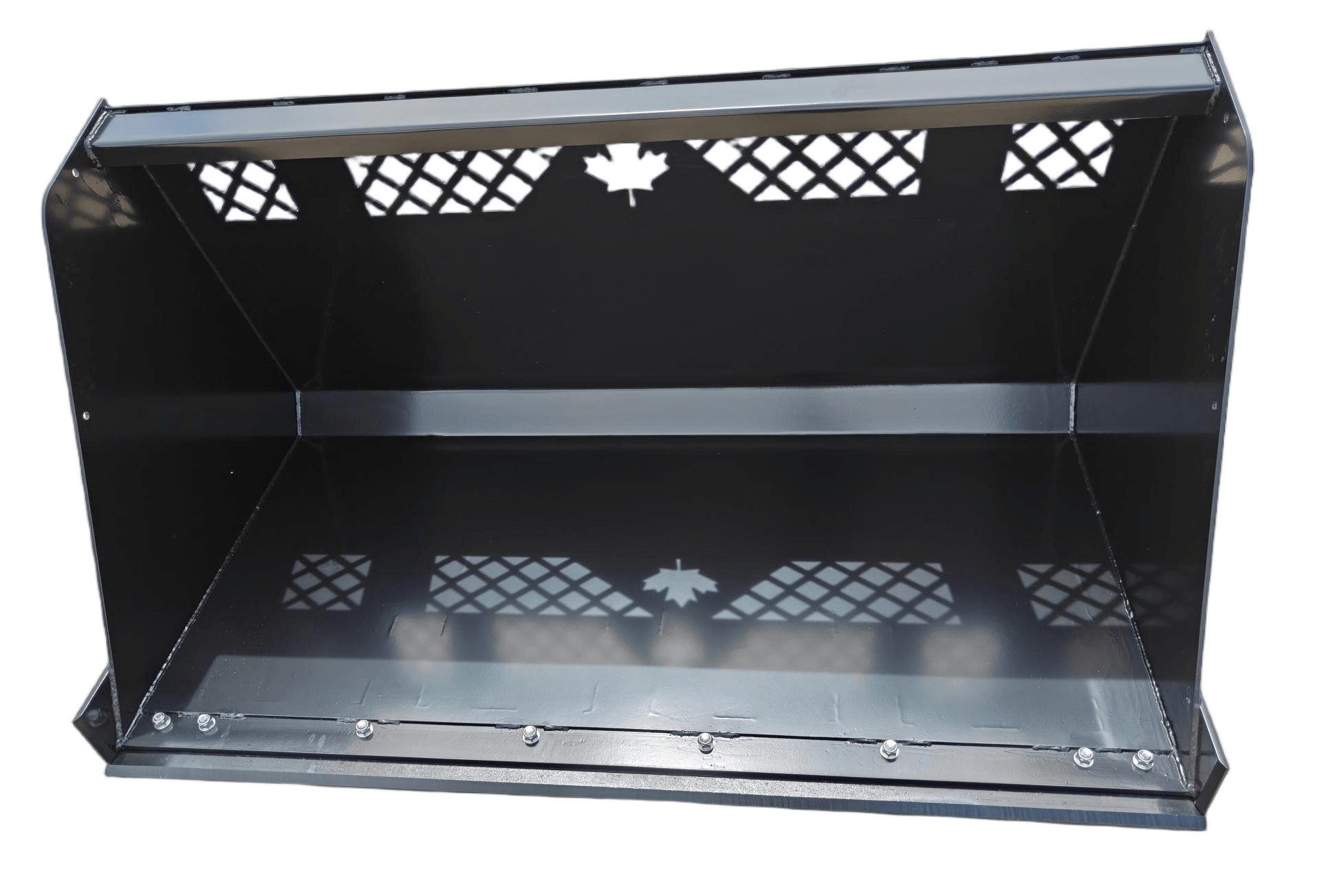 Heavy Duty Skid Steer Bucket Maple Leaf Steel Material Bucket 6FT 7FT 8FT 9FT 10FT SSB - with 6 ft Heavy Duty Skid Steer Bucket | Sold by Uncle Wiener's Wholesale