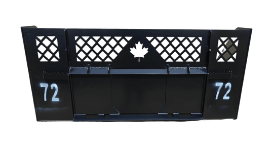 Heavy Duty Skid Steer Bucket Maple Leaf Steel Material Bucket 6FT 7FT 8FT 9FT 10FT SSB - with 6 ft Heavy Duty Skid Steer Bucket | Sold by Uncle Wiener's Wholesale