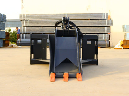 Heavy - Duty Skid Steer Hydraulic Stump Bucket Grapple for Tree and Root Removal SU12026 - with | Sold by Uncle Wiener's Wholesale