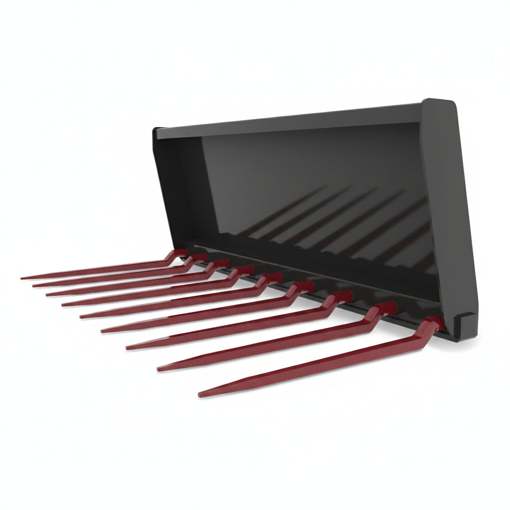 Heavy - Duty Skid Steer Stall Cleaning Manure Forks – 72" & 84" – Reinforced Steel Construction - SKID STEER ATTACHMENT with 72″ | Sold by Uncle Wiener's Wholesale