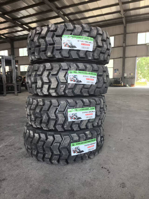 Heavy Duty Skid Steer Tires & Rims – 10x16.5 to 15x19.5 | SKS - 1 & SKS - 4 Options - Skid Steer Tires & Rims with 12 - 16.5 SKS - 4 Tire & Rim – 14 Ply Assembly | Sold by Uncle Wiener's Wholesale