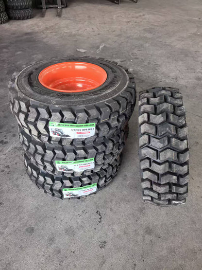 Heavy Duty Skid Steer Tires & Rims – 10x16.5 to 15x19.5 | SKS - 1 & SKS - 4 Options - Skid Steer Tires & Rims with 12 - 16.5 SKS - 4 Tire & Rim – 14 Ply Assembly | Sold by Uncle Wiener's Wholesale