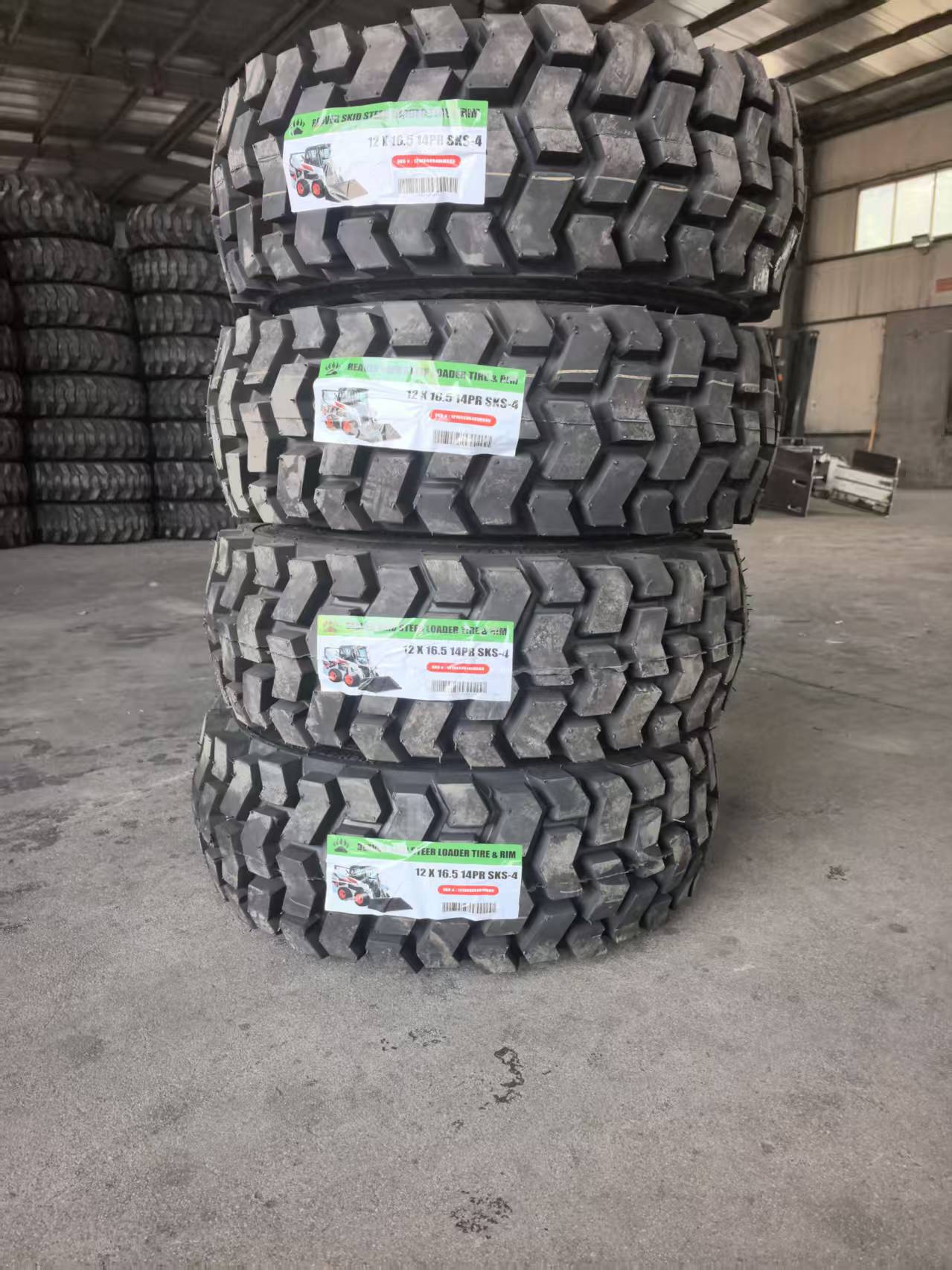 Heavy Duty Skid Steer Tires & Rims – 10x16.5 to 15x19.5 | SKS - 1 & SKS - 4 Options - Skid Steer Tires & Rims with 12 - 16.5 SKS - 4 Tire & Rim – 14 Ply Assembly | Sold by Uncle Wiener's Wholesale