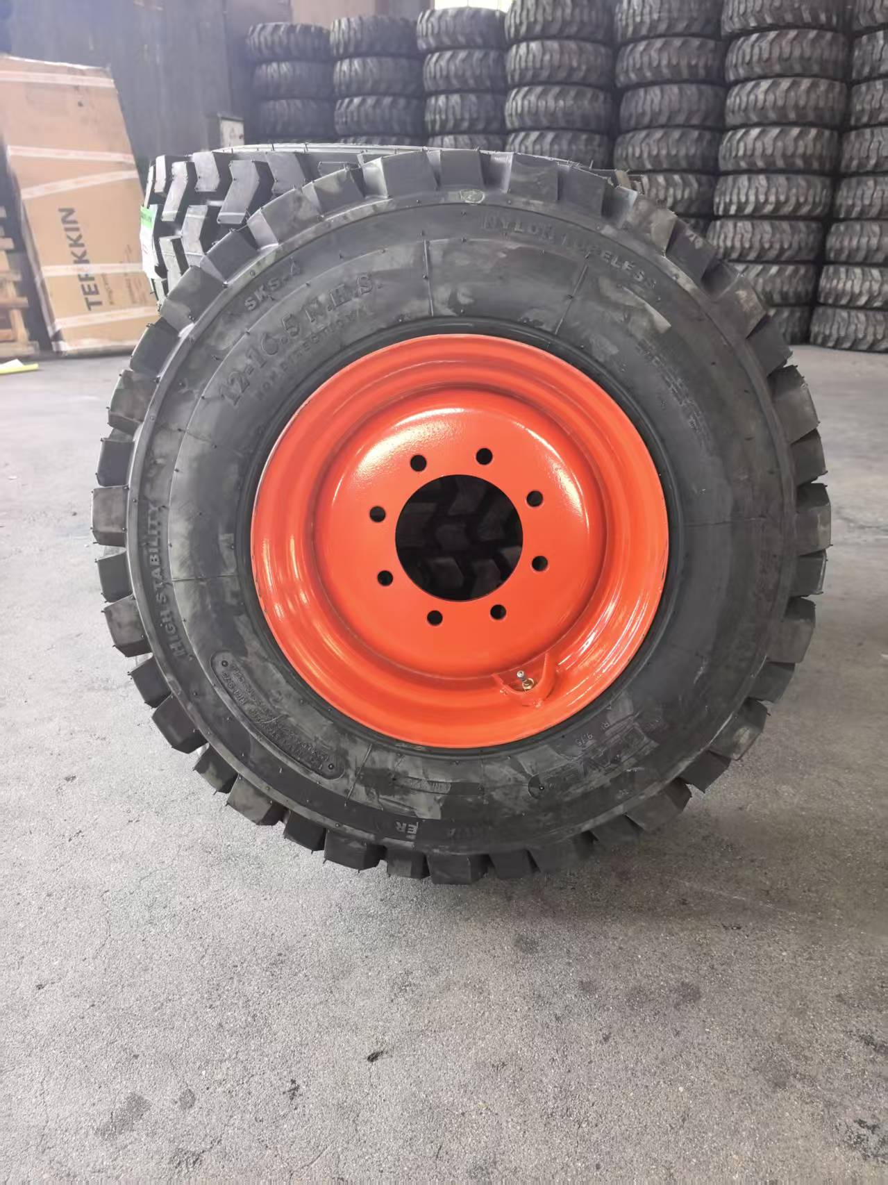 Heavy Duty Skid Steer Tires & Rims – 10x16.5 to 15x19.5 | SKS - 1 & SKS - 4 Options - Skid Steer Tires & Rims with 12 - 16.5 SKS - 4 Tire & Rim – 14 Ply Assembly | Sold by Uncle Wiener's Wholesale