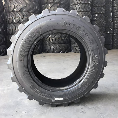 Heavy - Duty Skid Steer & Tractor Tires – 27X8.50 - 15 27X10.5 - 15, 23X8.50 - 12 & 5.70 - 12 | 4 to 10 ply Load Rated | Durable Tread | Industrial Ag Use - Industrial Skid Steer & Tractor Tire (Multiple Ply Options) with 27X8.5 - 15 10PR 2785015SKS | Sold by Uncle Wiener's Wholesale