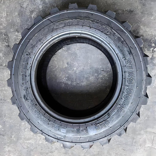 Heavy - Duty Skid Steer & Tractor Tires – 27X8.50 - 15 27X10.5 - 15, 23X8.50 - 12 & 5.70 - 12 | 4 to 10 ply Load Rated | Durable Tread | Industrial Ag Use - Industrial Skid Steer & Tractor Tire (Multiple Ply Options) with 27X8.5 - 15 10PR 2785015SKS | Sold by Uncle Wiener's Wholesale