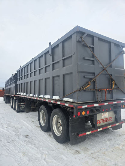 Heavy - Duty Steel Super B Trailer Bins 32ft & 28ft – Scrap for Demolition & Recycling M32X8X7 - with | Sold by Uncle Wiener's Wholesale