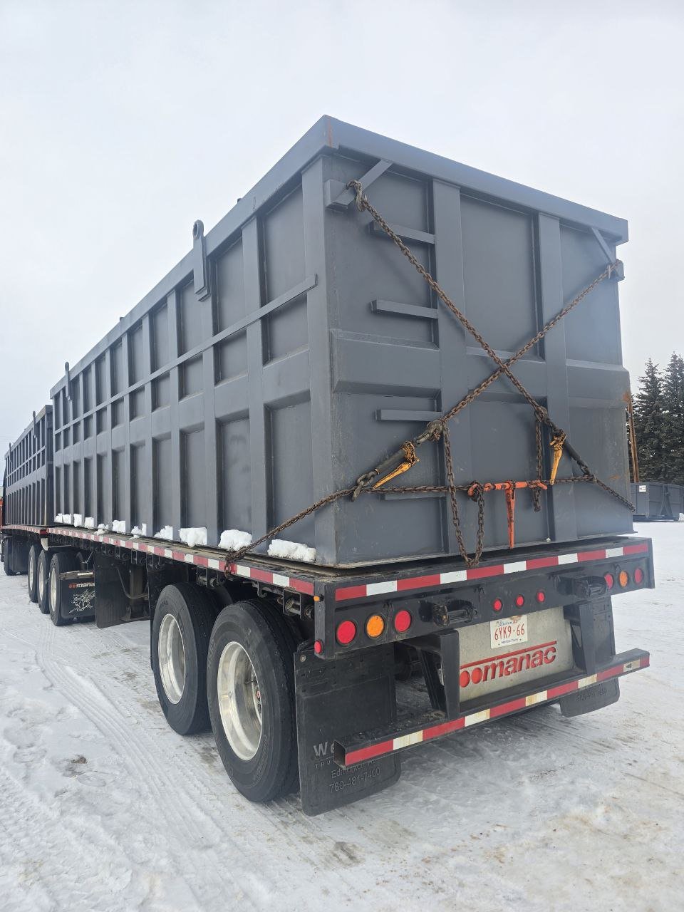 Heavy - Duty Steel Super B Trailer Bins 32ft & 28ft – Scrap for Demolition & Recycling M32X8X7 - with | Sold by Uncle Wiener's Wholesale