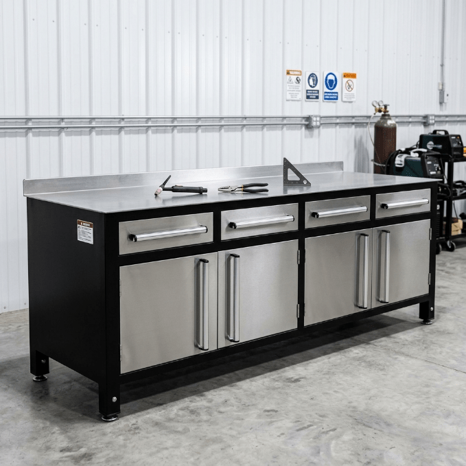 Heavy - Duty Steel Welding Table & Tool Bench – Industrial Workbench with Storage Drawers - Tool Benches & Workstations with Stainless | Sold by Uncle Wiener's Wholesale