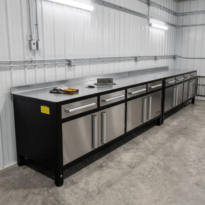Heavy - Duty Steel Welding Table & Tool Bench – Industrial Workbench with Storage Drawers - Tool Benches & Workstations with Black | Sold by Uncle Wiener's Wholesale