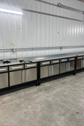 Heavy - Duty Steel Welding Table & Tool Bench – Industrial Workbench with Storage Drawers - with Stainless | Sold by Uncle Wiener's Wholesale