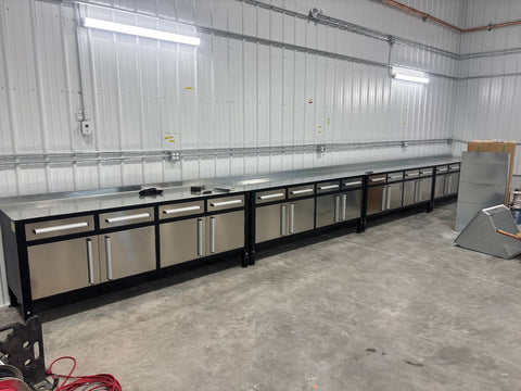 Heavy - Duty Steel Welding Table & Tool Bench – Industrial Workbench with Storage Drawers - with Stainless | Sold by Uncle Wiener's Wholesale