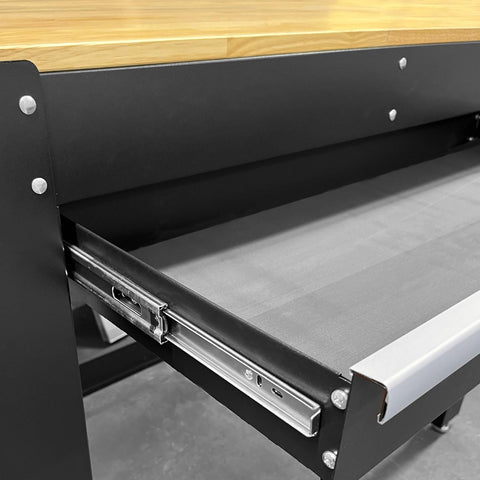 Heavy - Duty Steel Workbench with Power Strip, Drawer & Pegboard – Model WT006B - with | Sold by Uncle Wiener's Wholesale