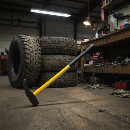 Heavy - Duty Tire Bead Breaking Hammer – Fiberglass or Wood Handle | Professional Tire Service Tool - Tire Bead Breaking Hammer with Fiberglass | Sold by Uncle Wiener's Wholesale