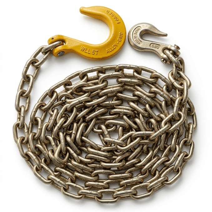 Heavy - Duty V - Chain Bridle & Tow Chains – Grade 70 Recovery Chains for Towing & Hauling - Chains & Rigging with 5/16" x 7.5 Ft Per Leg 5/16″ V - Chain Bridle | Sold by Uncle Wiener's Wholesale