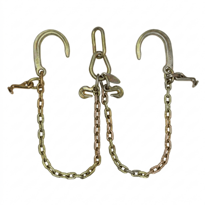 Heavy - Duty V - Chain Bridle & Tow Chains – Grade 70 Recovery Chains for Towing & Hauling - Chains & Rigging with 5/16" x 7.5 Ft Per Leg 5/16″ V - Chain Bridle | Sold by Uncle Wiener's Wholesale