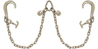 Heavy - Duty V - Chain Bridle & Tow Chains – Grade 70 Recovery Chains for Towing & Hauling - Tow Chains, Bridle Assemblies, Cluster Hooks with 5/16" 10 FT Single Shank J & Cluster Hook | Sold by Uncle Wiener's Wholesale