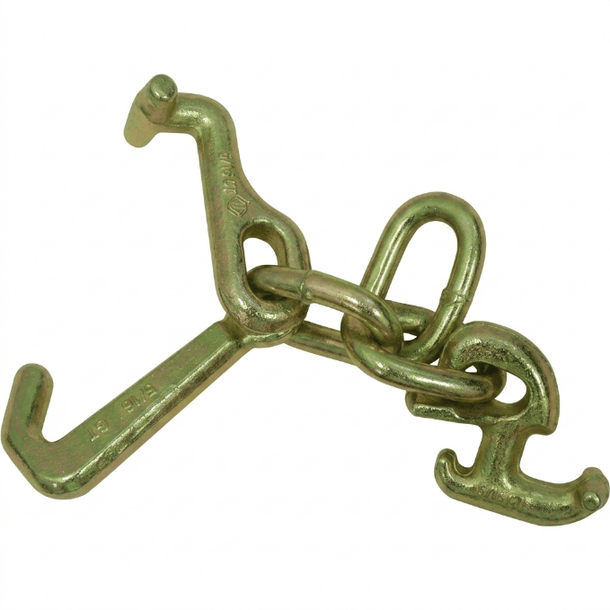 Heavy - Duty V - Chain Bridle & Tow Chains – Grade 70 Recovery Chains for Towing & Hauling - Chains & Rigging with RJT Cluster Hook Assembly | Sold by Uncle Wiener's Wholesale