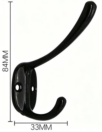 Heavy Duty Wall Mounted Coat Hooks 10-Pack Metal Double Hooks HOK10 - with | Sold by Uncle Wiener's Wholesale