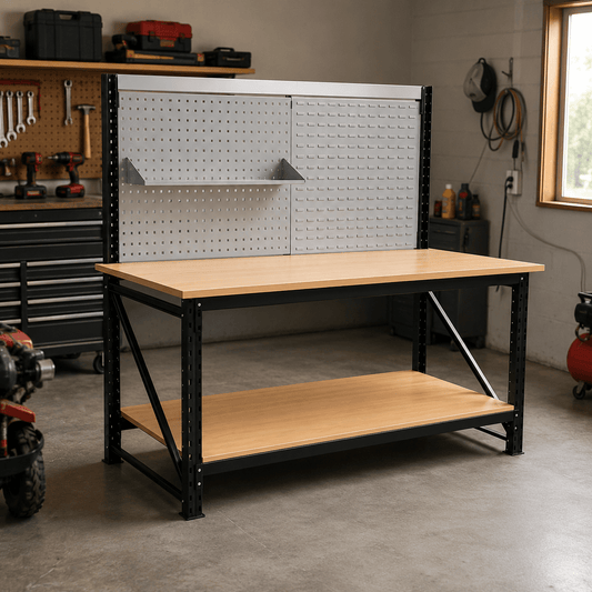 Heavy Duty Workbench with Pegboard Tool Storage Shelf 70.9" x 35.4" WB1890 - with | Sold by Uncle Wiener's Wholesale