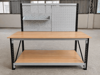 Heavy Duty Workbench with Pegboard Tool Storage Shelf 70.9" x 35.4" WB1890 - with | Sold by Uncle Wiener's Wholesale