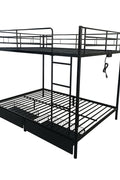 Heavy‑Duty Full‑Size Metal Bunk Bed with Integrated USB Charging Ports K4025 - with | Sold by Uncle Wiener's Wholesale