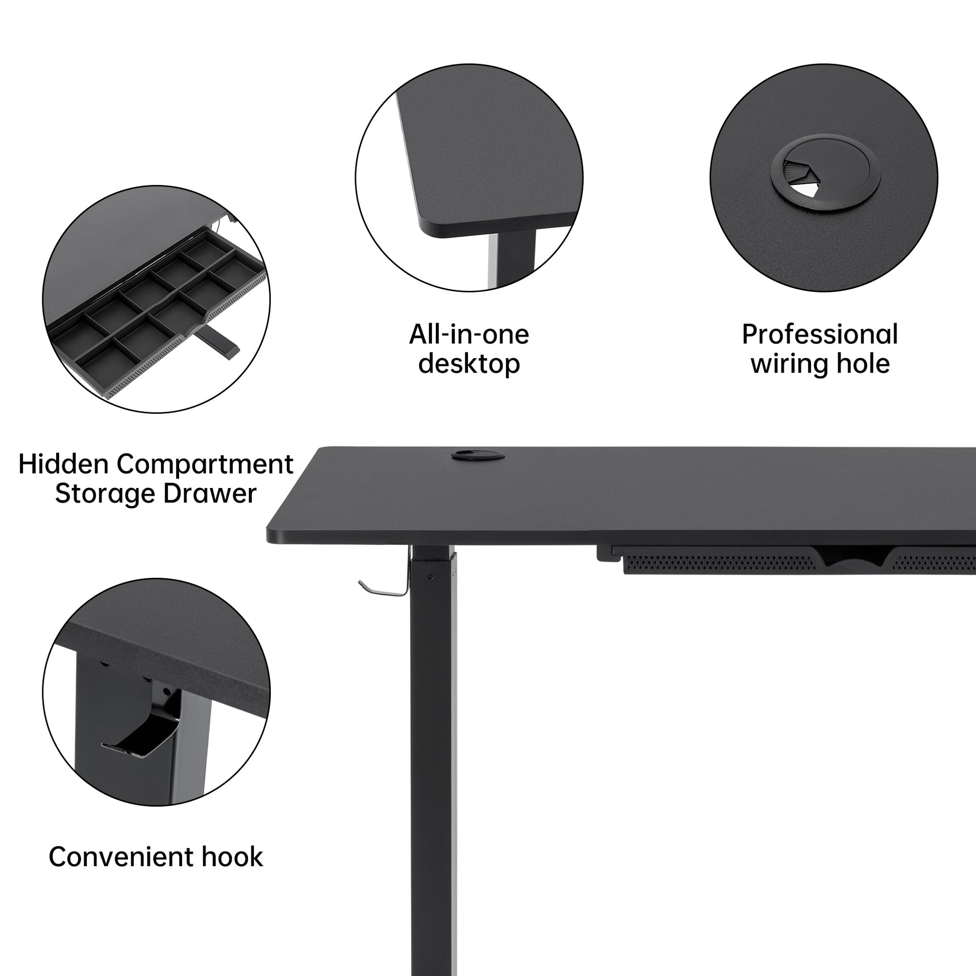 Height Adjustable Electric Standing Desk 47" x 23" Sit Stand Workstation AMACT1260 - with | Sold by Uncle Wiener's Wholesale