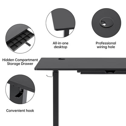 Height Adjustable Electric Standing Desk 47" x 23" Sit Stand Workstation AMACT1260 - with | Sold by Uncle Wiener's Wholesale