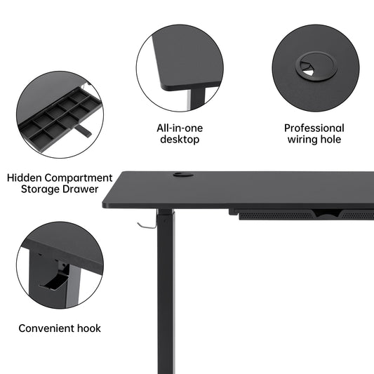 Height Adjustable Electric Standing Desk 47" x 23" Sit Stand Workstation AMACT1260 - with | Sold by Uncle Wiener's Wholesale