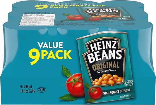 HEINZ Original Beans in Tomato Sauce 398mL Cans Pack of 9 - with | Sold by Uncle Wiener's Wholesale