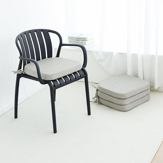 Helios&Hestia Indoor Outdoor Chair Cushions 4-Pack – 17" x 16" Seat Pads with Ties, Non-Slip Bottom & Washable Covers - Home products with | Sold by Uncle Wiener's Wholesale