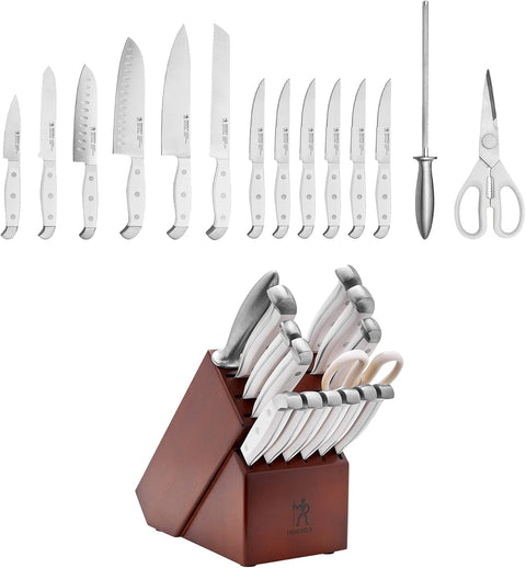 HENCKELS Statement 15 PC Set White Block Set - with | Sold by Uncle Wiener's Wholesale