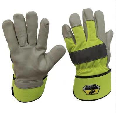 Hi - Vis Winter Work Gloves | Pigskin Leather Rigger – Rough Stuff - with 5+ pairs: $8.99 each | Sold by Uncle Wiener's Wholesale