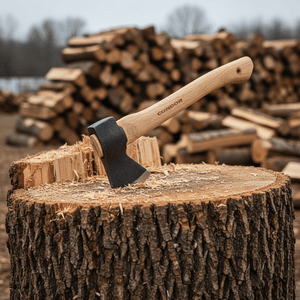Hickory Handle Forged Steel Hatchet – Available in 1.1 to 5 LB Sizes for Chopping, Splitting & Survival