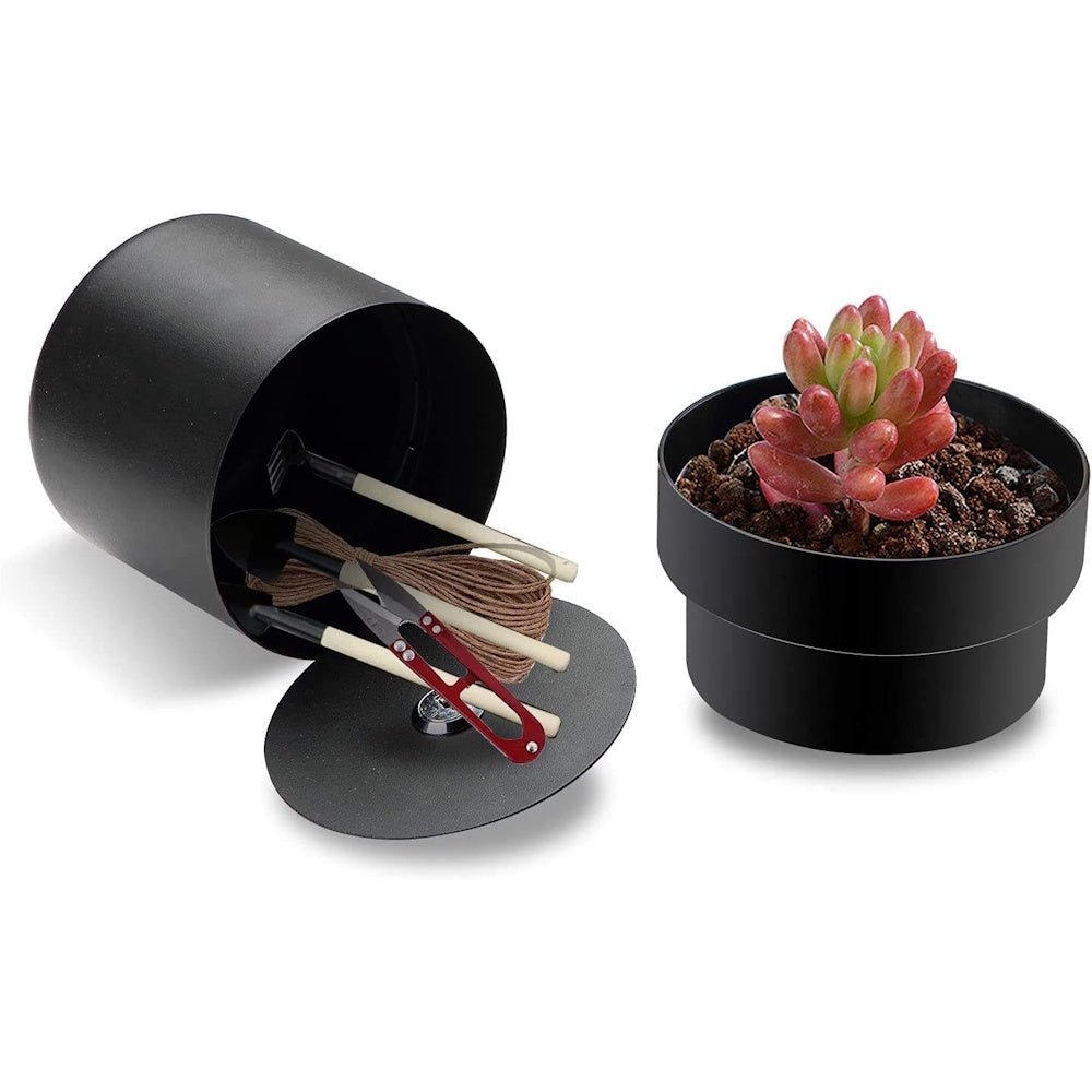 Hidden Flower Pot Key Safe Outdoor Secret Storage Lock Box 4.8″×4.8″×5.2″ YXK112 - with | Sold by Uncle Wiener's Wholesale