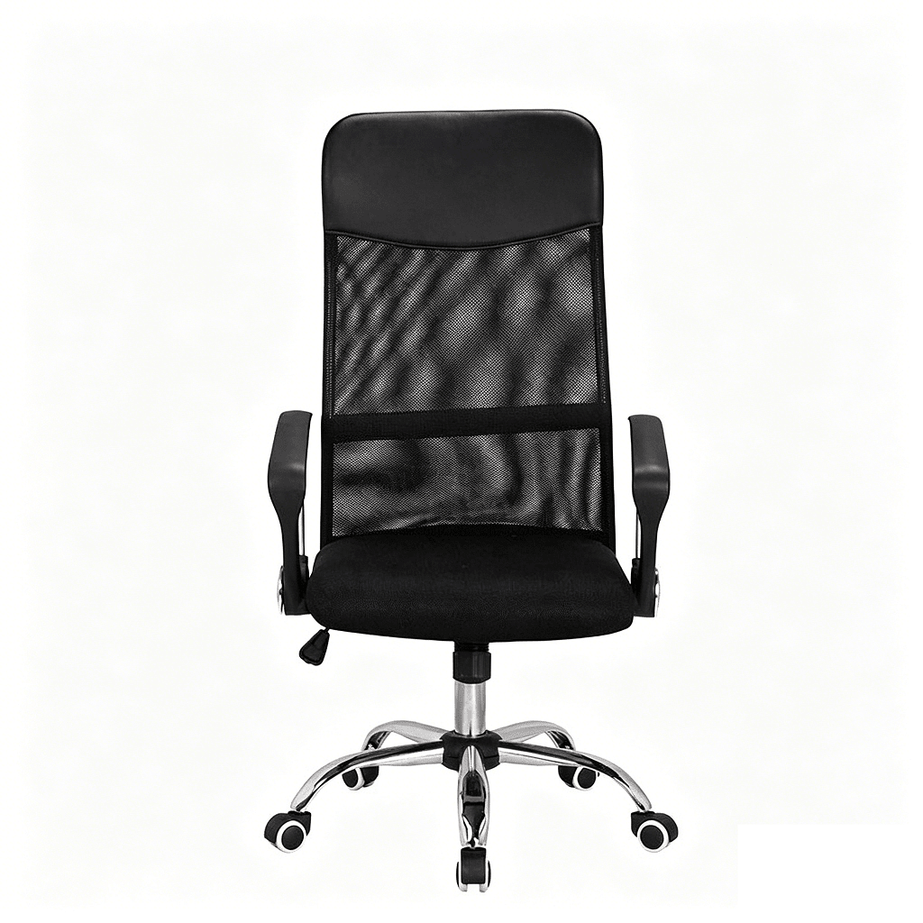 High Back Mesh Office Chair with Adjustable Height & Armrests Ergonomic Swivel Chair MC005 - with | Sold by Uncle Wiener's Wholesale