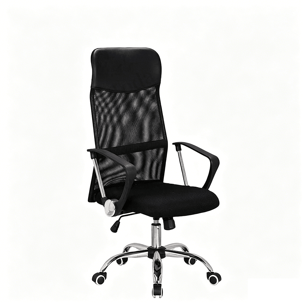 High Back Mesh Office Chair with Adjustable Height & Armrests Ergonomic Swivel Chair MC005 - with | Sold by Uncle Wiener's Wholesale