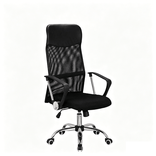 High Back Mesh Office Chair with Adjustable Height & Armrests Ergonomic Swivel Chair MC005 - with | Sold by Uncle Wiener's Wholesale