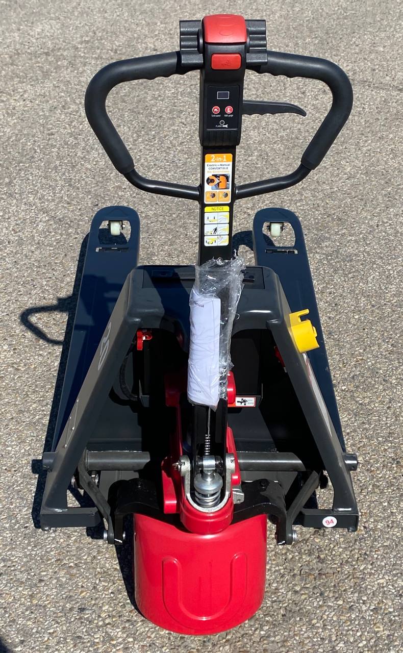 High - Capacity Hybrid Pallet Jack 4400 lb – Manual + Electric | T20I213 - Hybrid Manual + Electric Pallet Jack with | Sold by Uncle Wiener's Wholesale